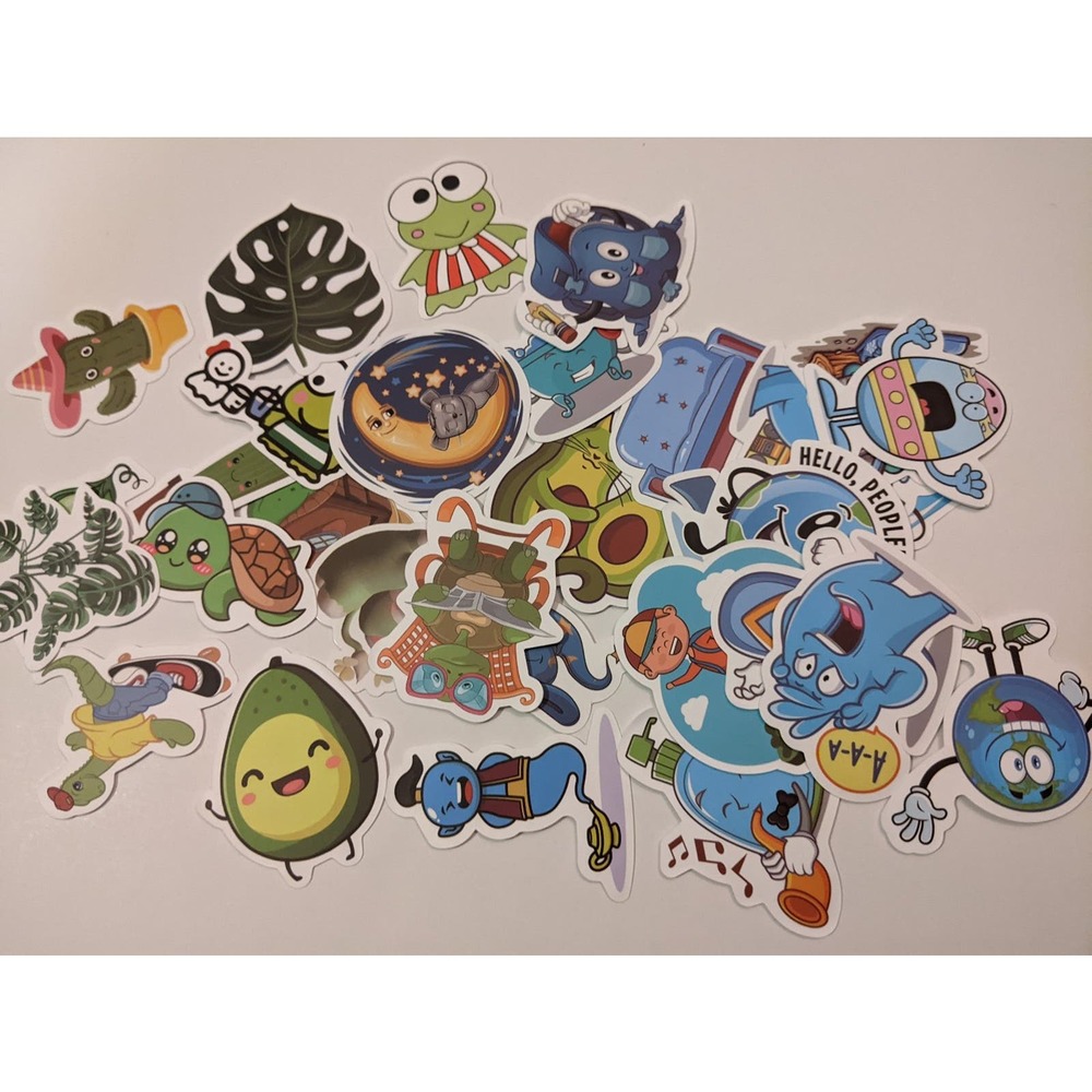 Blue & Green Stickers 30pc